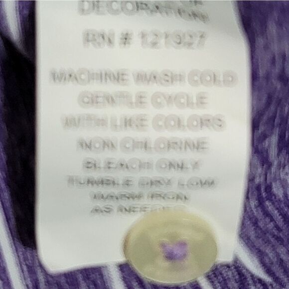Johnnie-O Newton Mens Golf Polo Shirt Size L Purple Striped JMPO4190 HSU Logo - Picture 13 of 14
